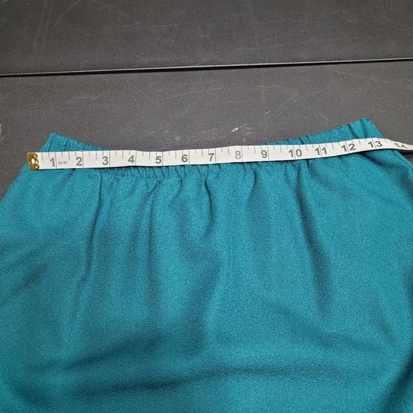 Jennifer James 2pc Green Double Breasted Blazer Suit Corpcore Skirt Set Size 12 - Picture 12 of 13